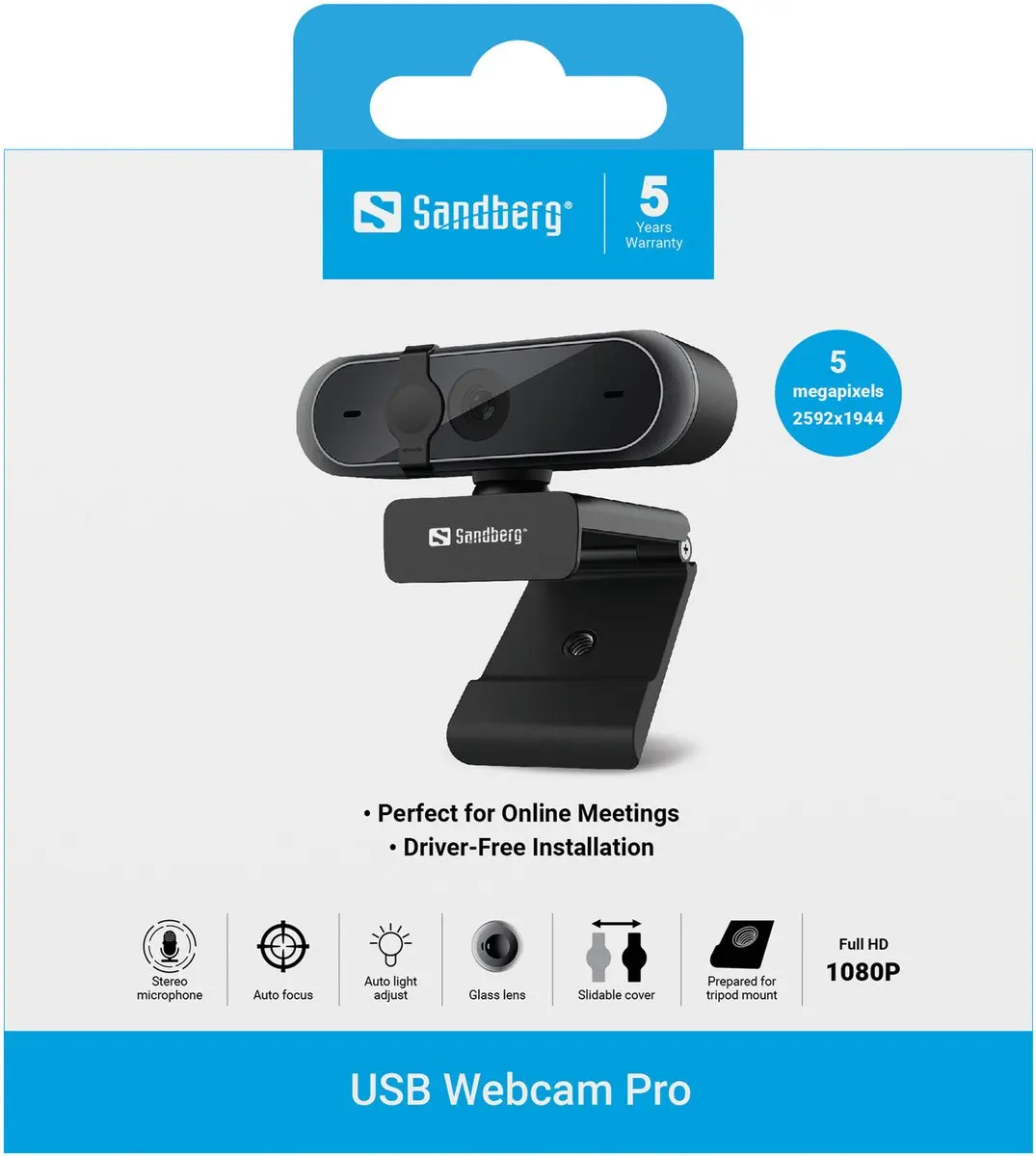Sandberg USB Webcam Pro 133-95 - Zwart