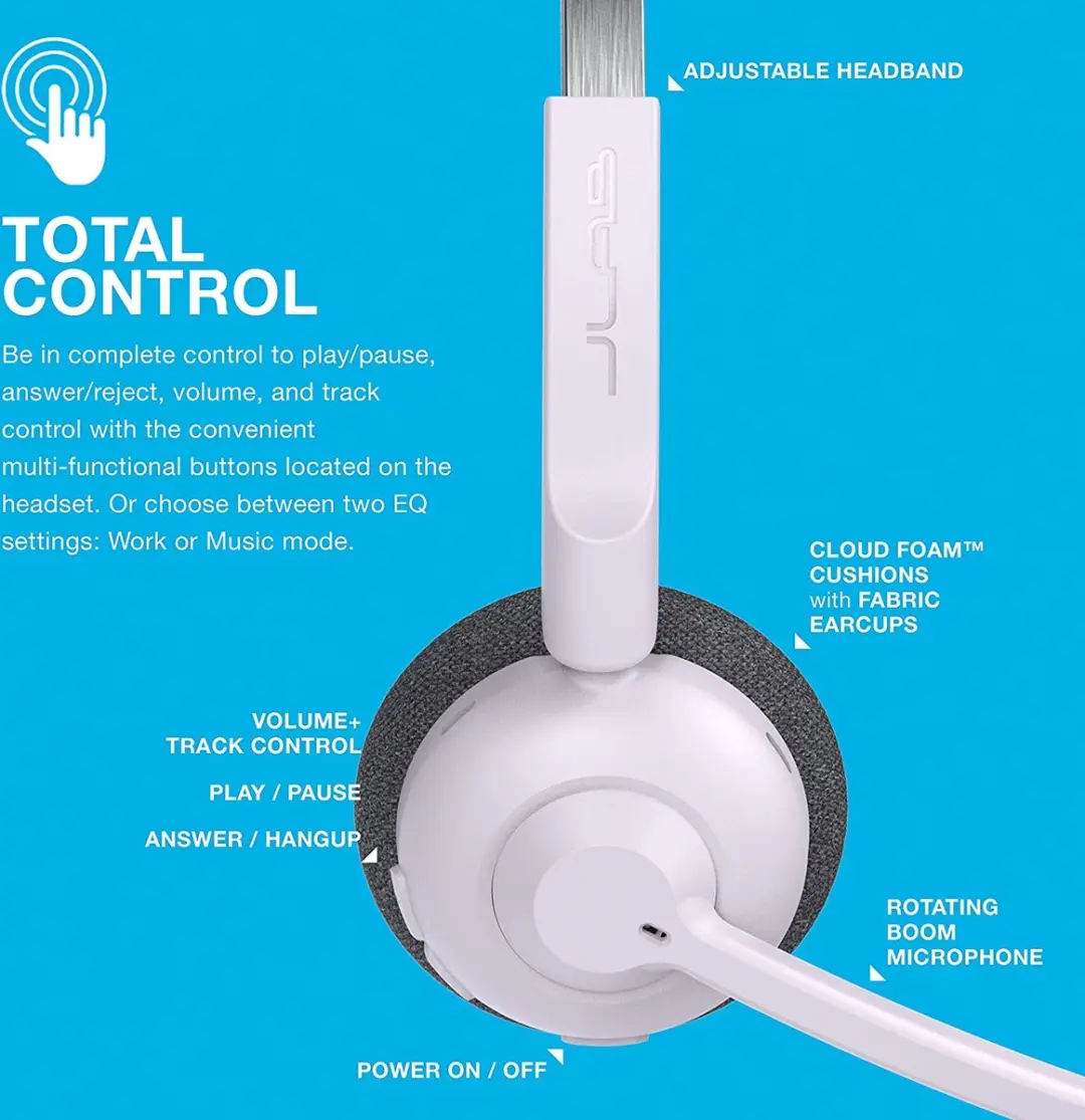 JLab Go Work Pop Headset - Noise Cancelling - 50 Uur - Lila