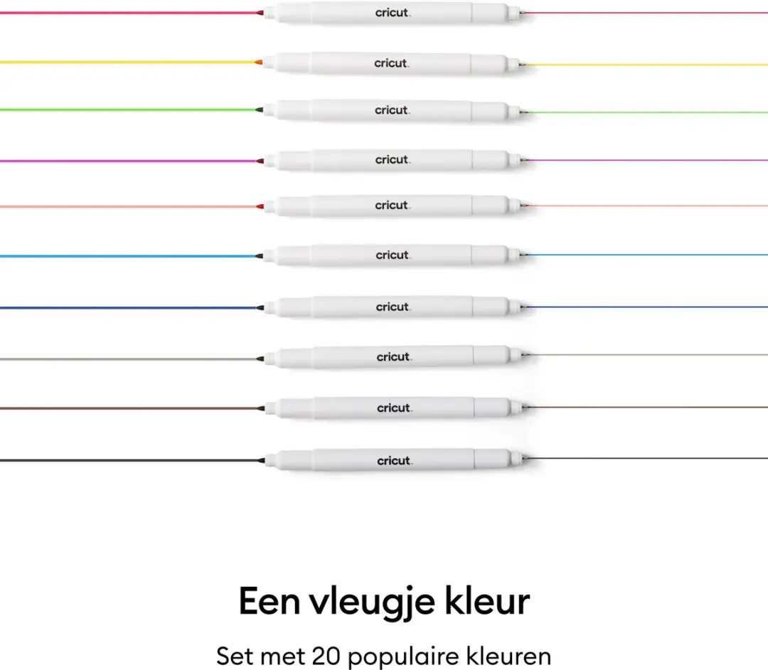 Cricut Dual-Tip Markers Ultimate - 20 Stuks Meerkleurig