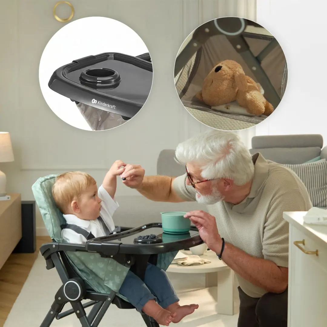 KinderKraft FOLDEE Kinderstoel - Inklapbaar Verstelbaar Beige