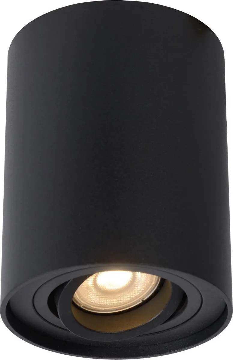 Lucide TUBE Plafondspot GU10 - Ø9,6cm - Zwart