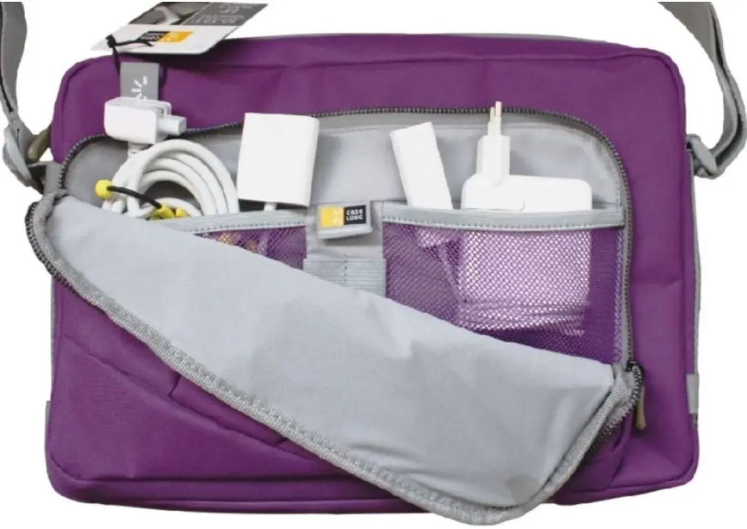 Case Logic Urban Nylon Attachétas 12 inch ULA112P - Paars/Grijs - afbeelding 6 van 6