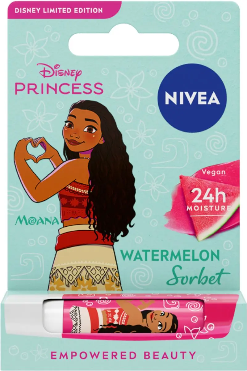 NIVEA Vaiana Disney Lippenbalsem Watermeloen Sorbet 4,8g