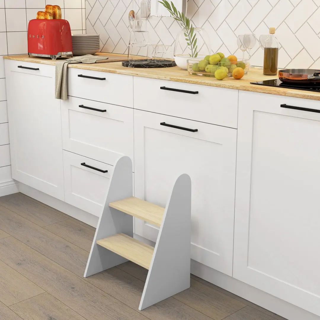 Homcom Kinderstepper MDF 43x30x55cm Wit
