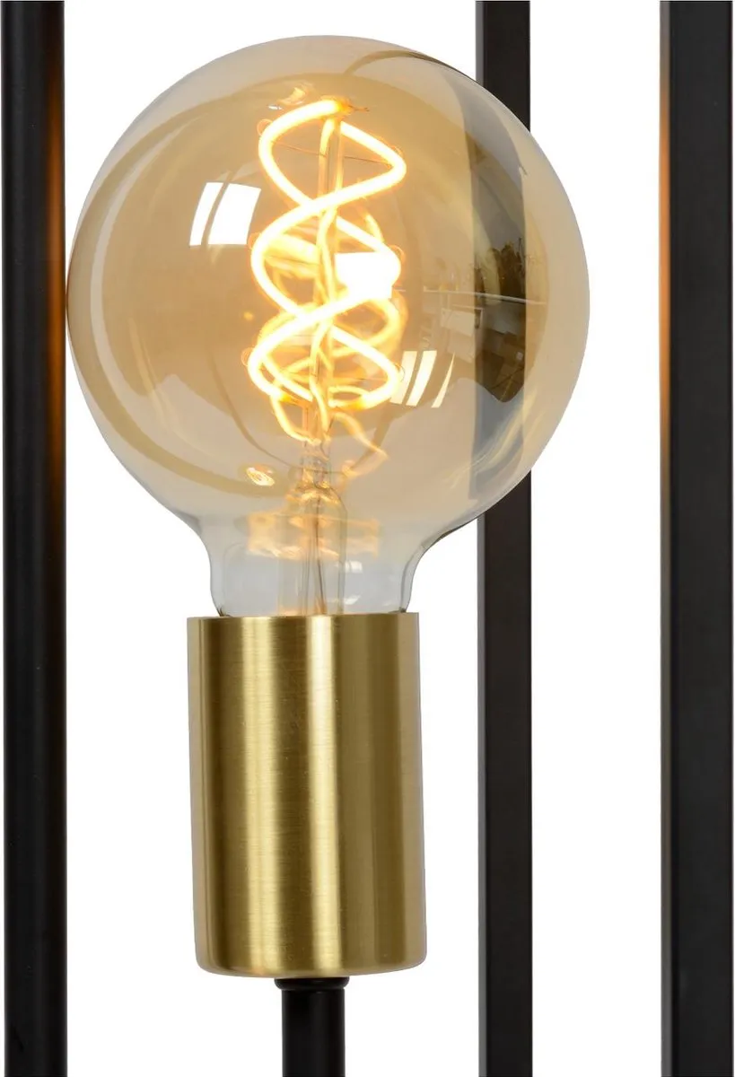 Lucide Ruben Vloerlamp 3xE27 - Zwart