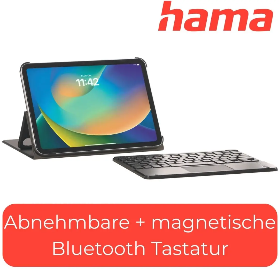 Hama Tablet-Case Bluetooth Toetsenbord voor iPad Air 13" 2024/2025/2026 - Zwart
