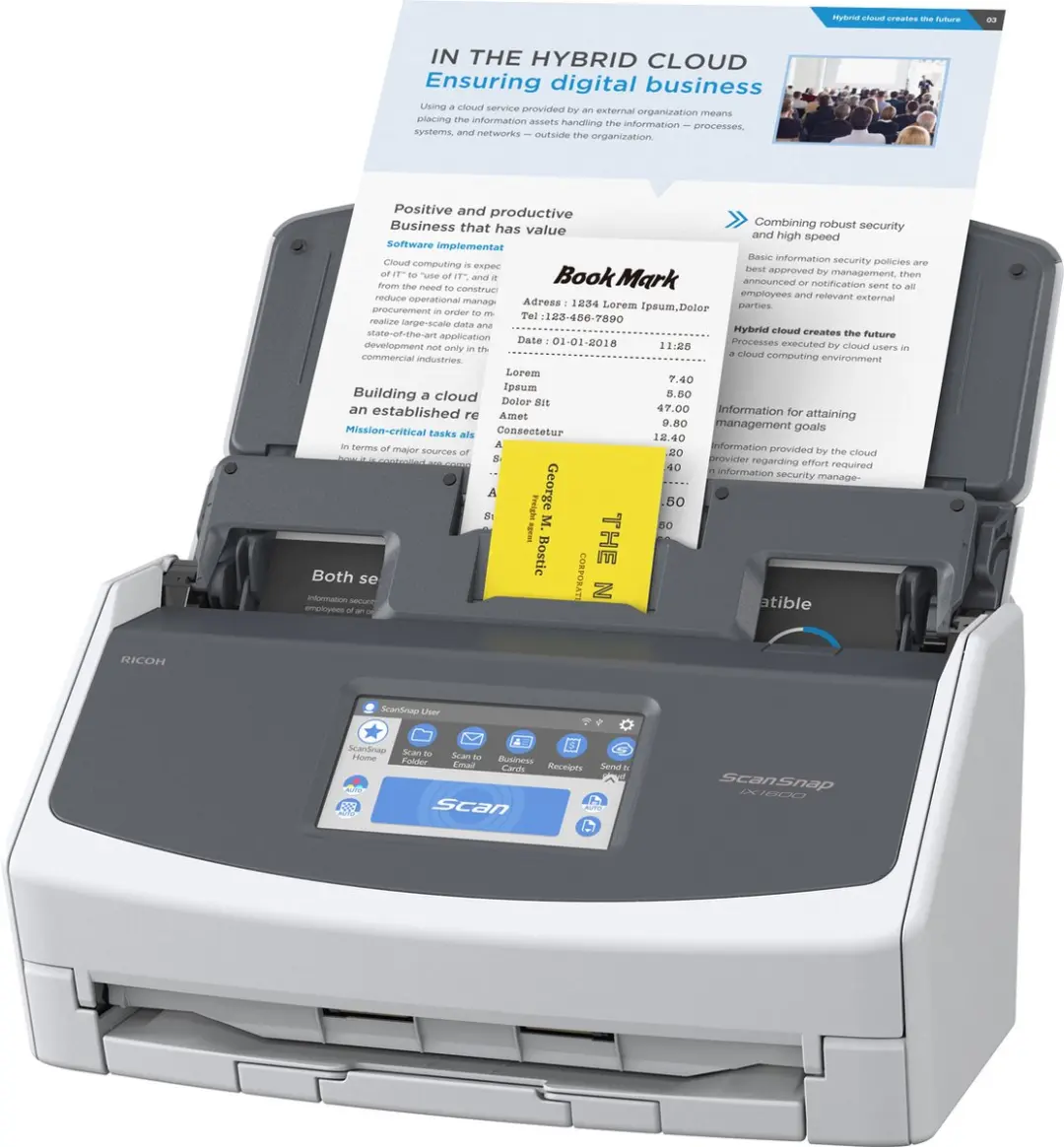 Ricoh ScanSnap iX1600 PA03770-B401 Scanner - Grijs-zwart