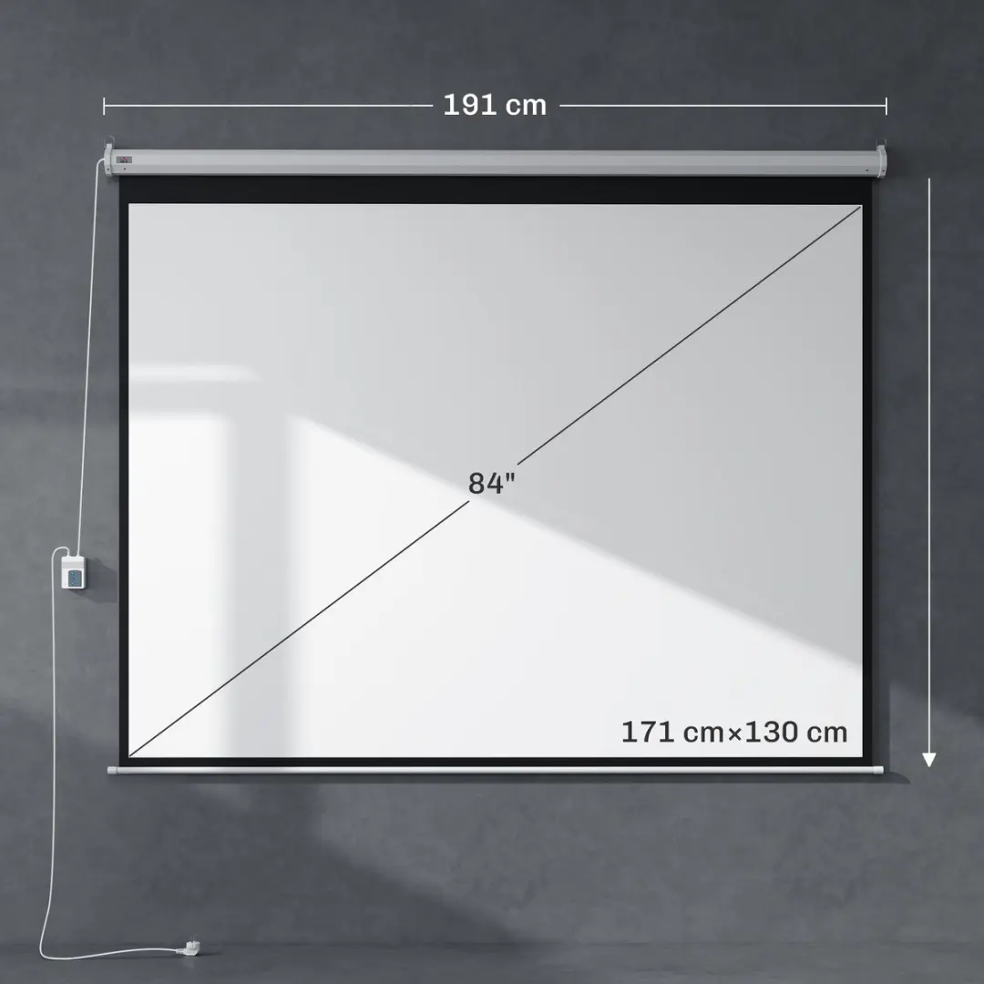 Homcom Projectiescherm 171x130cm Wit
