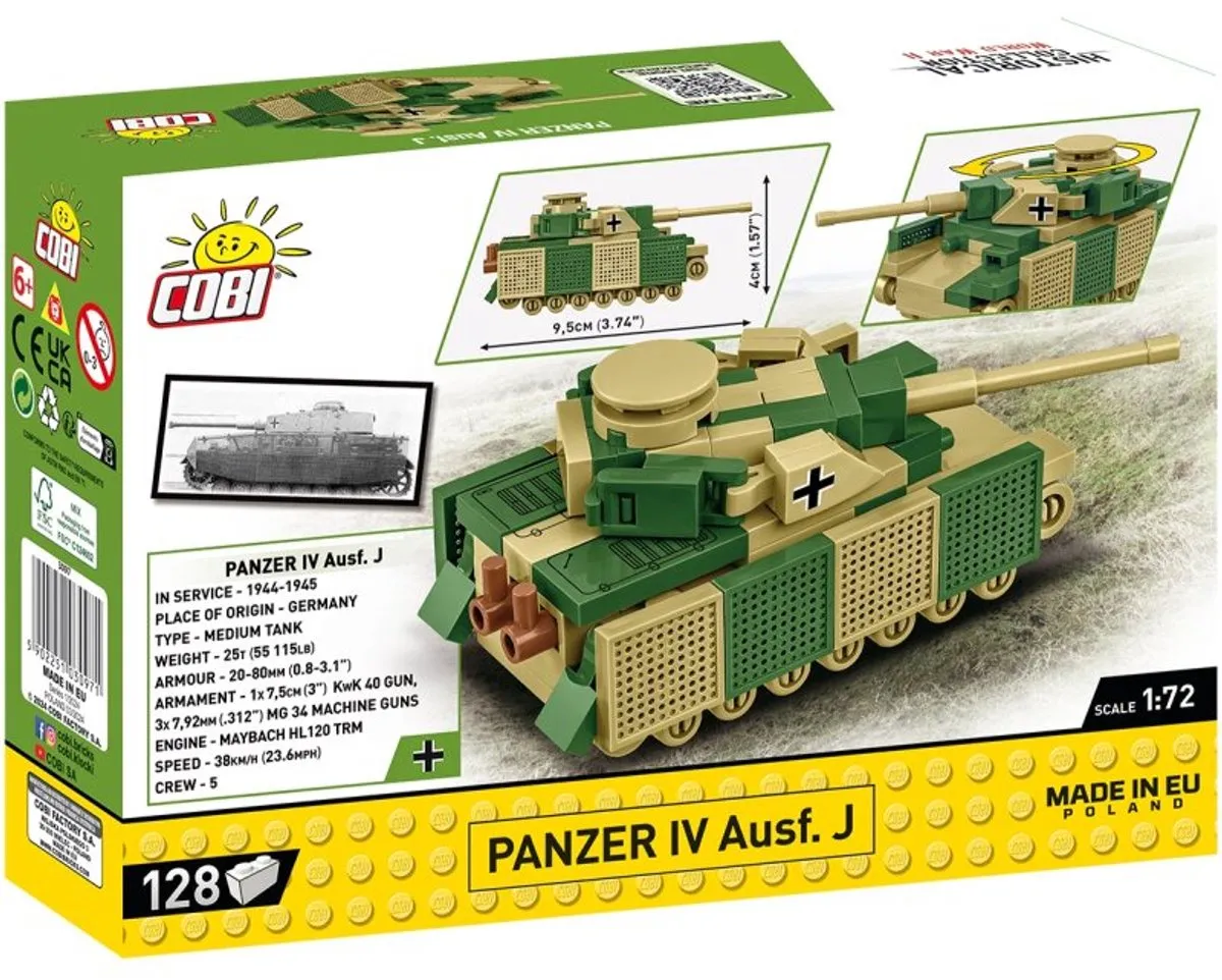 Cobi Panzer IV Ausf. J - 128 Onderdelen - Meerkleurig