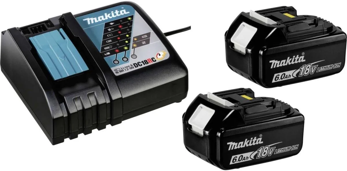 Makita 198116-4 Accu Starterset 18V - 2x 6,0Ah - In Mbox