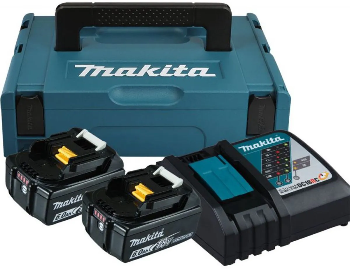 Makita 198116-4 Accu Starterset 18V - 2x 6,0Ah - In Mbox