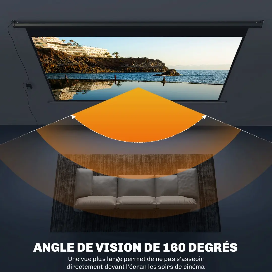 Homcom Projection Screen 001-020V91BK - 266x149cm Zwart