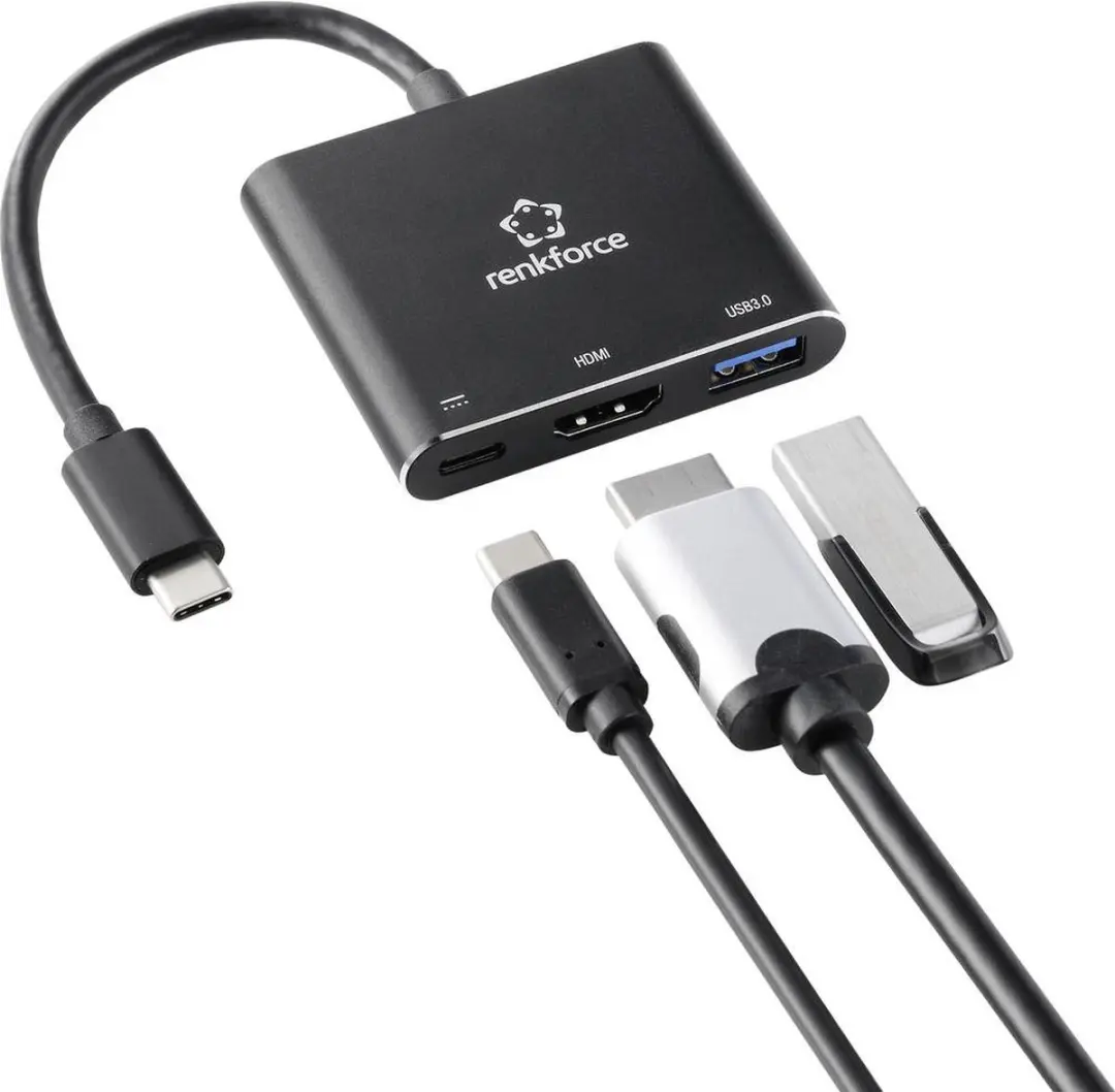 Renkforce RF-5133676 USB-C naar HDMI Adapter - Zwart