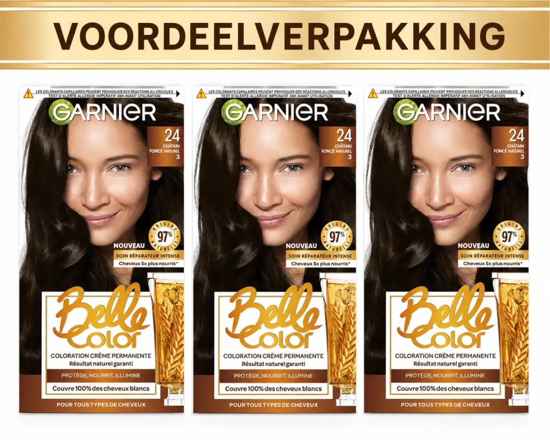 Garnier Belle Color 24 Donkerbruin Permanente Haarkleuring 180ml