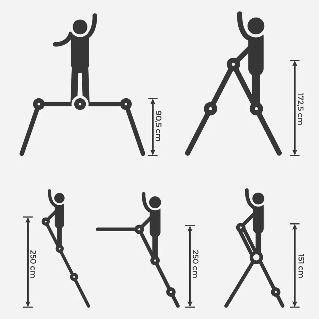 Songmics Multifunctionele Ladder 12 Treden - 2 Steigerplanken - 150 kg - afbeelding 6 van 6