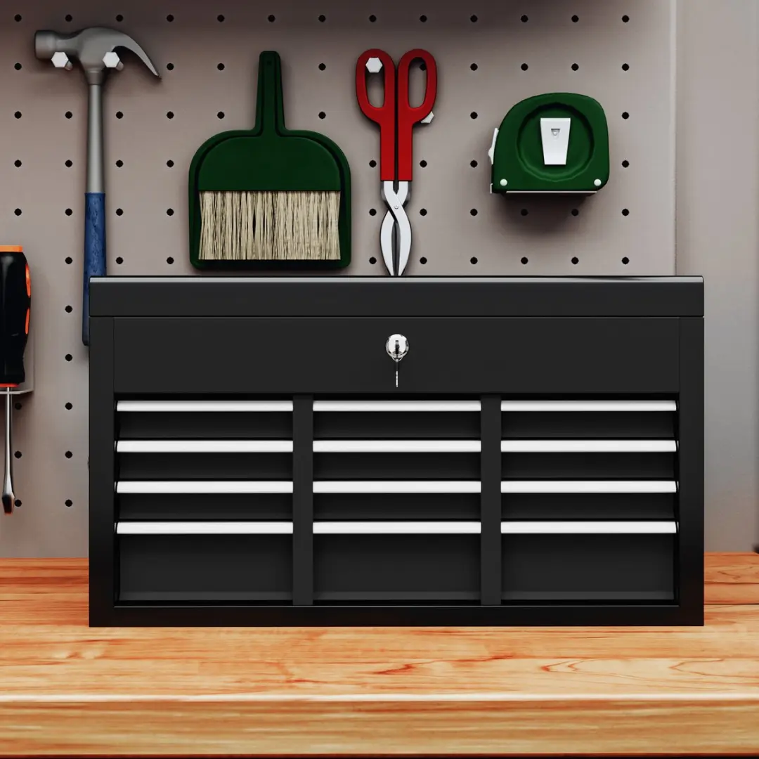 Homcom Gereedschapskist 60L - Staal - Zwart