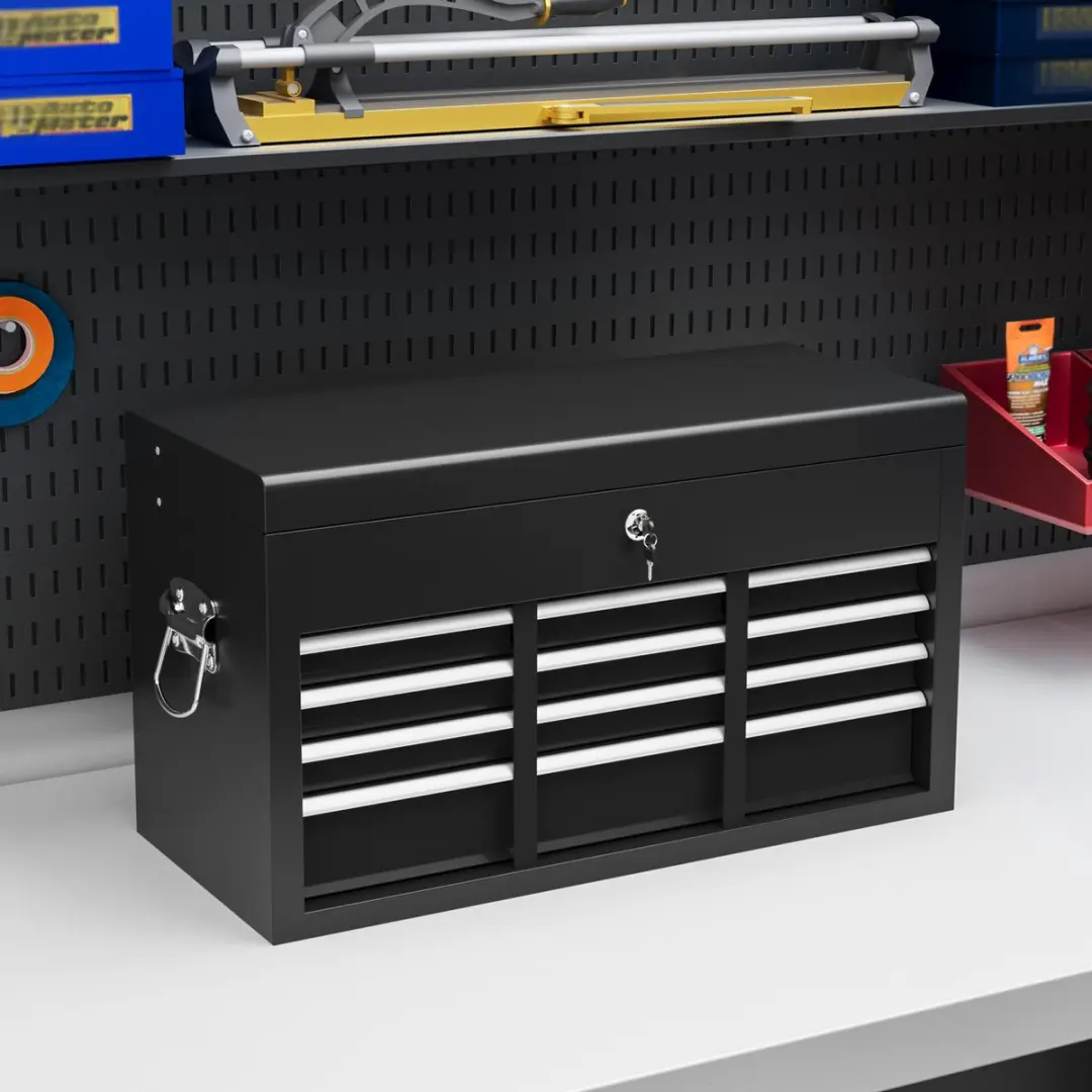 Homcom Gereedschapskist 60L - Staal - Zwart - afbeelding 6 van 6