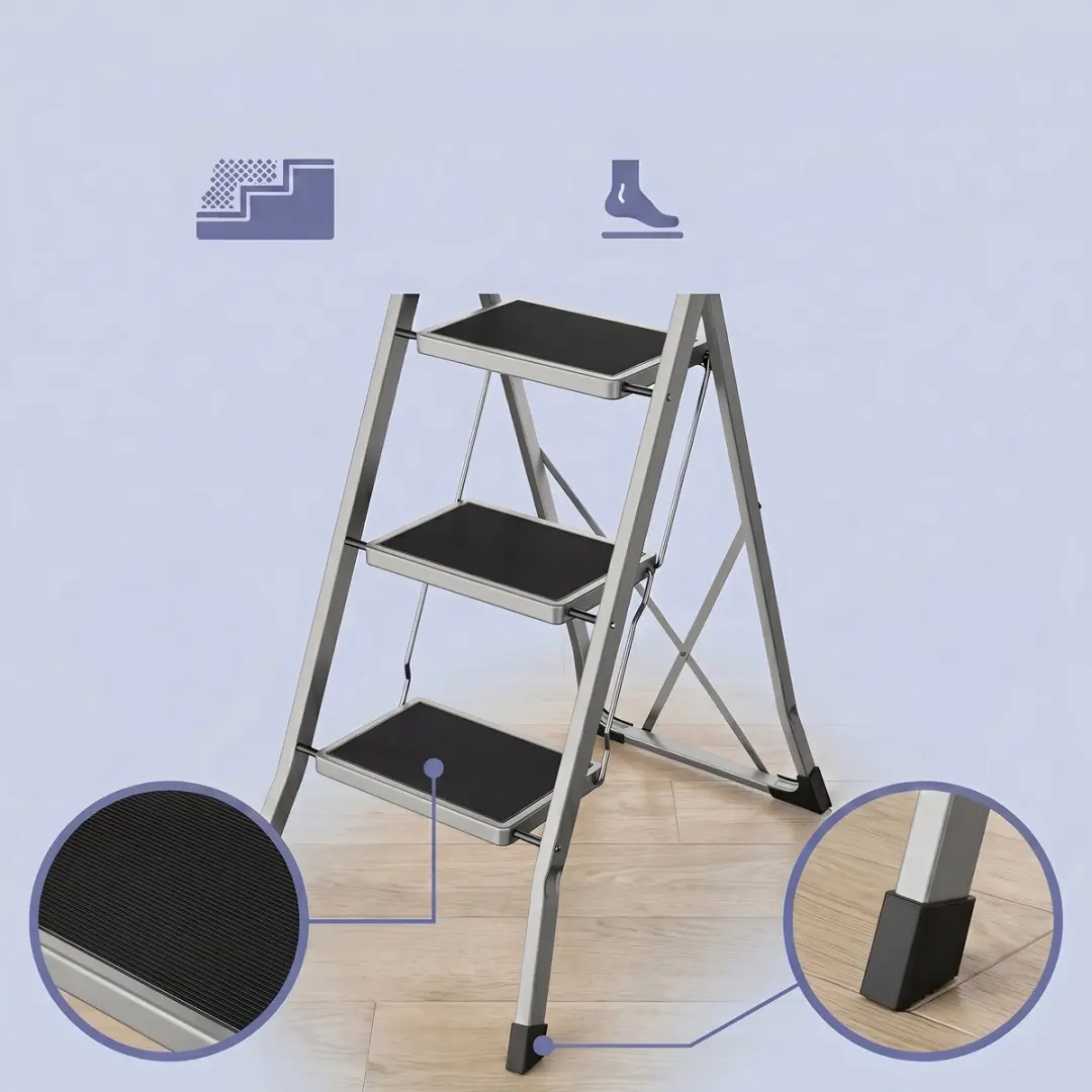 Songmics Vouwladder Keukentrap 3 Treden - 150 kg