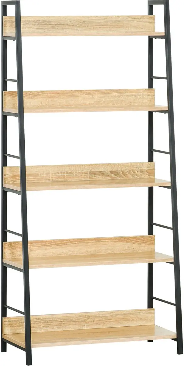 Homcom Boekenplank Beige 70x35x149.5cm