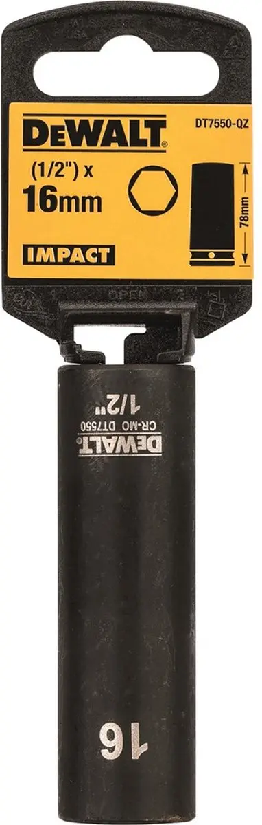 DeWalt DT7550 Krachtdop 1/2" 16mm