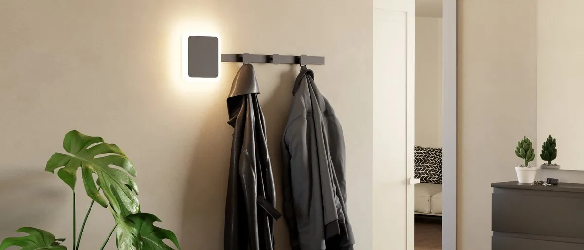 Eglo Cartignano Kapstok met LED 78cm - Zwart/Wit - afbeelding 6 van 6