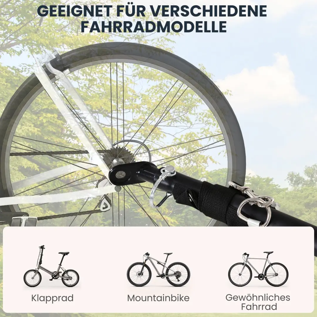 Homcom B4-0008 Faltbare Lastenanhanger - Zwart