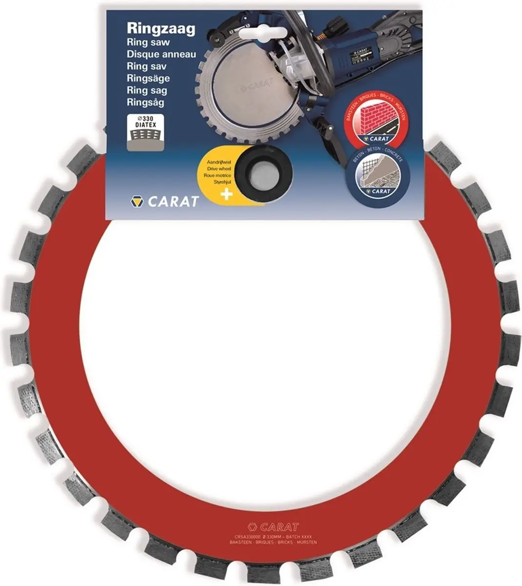 Carat Ringzaag Baksteen Ø330mm CRSA330000