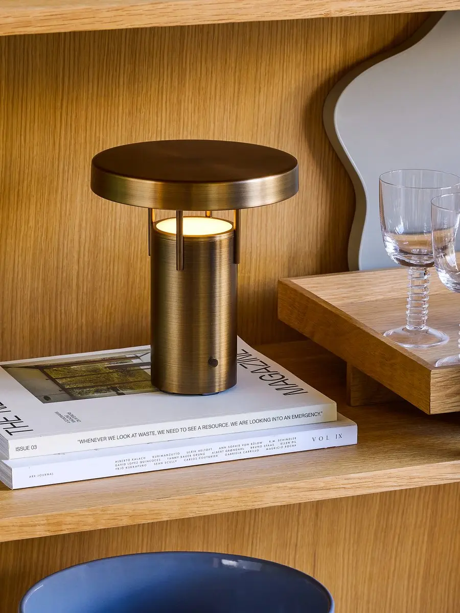 Hübsch BringMe Mini Brass Draagbare Lamp - 18cm