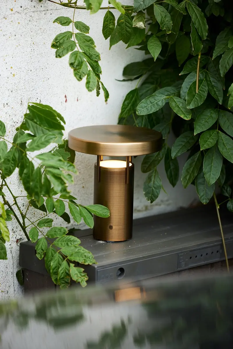Hübsch BringMe Mini Brass Draagbare Lamp - 18cm