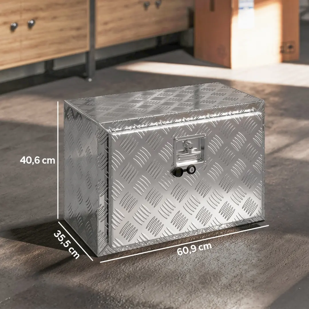 Homcom Opbergbox Vrachtwagen C01-013V00SR - 60,9x35,5x40,6cm - Zilver