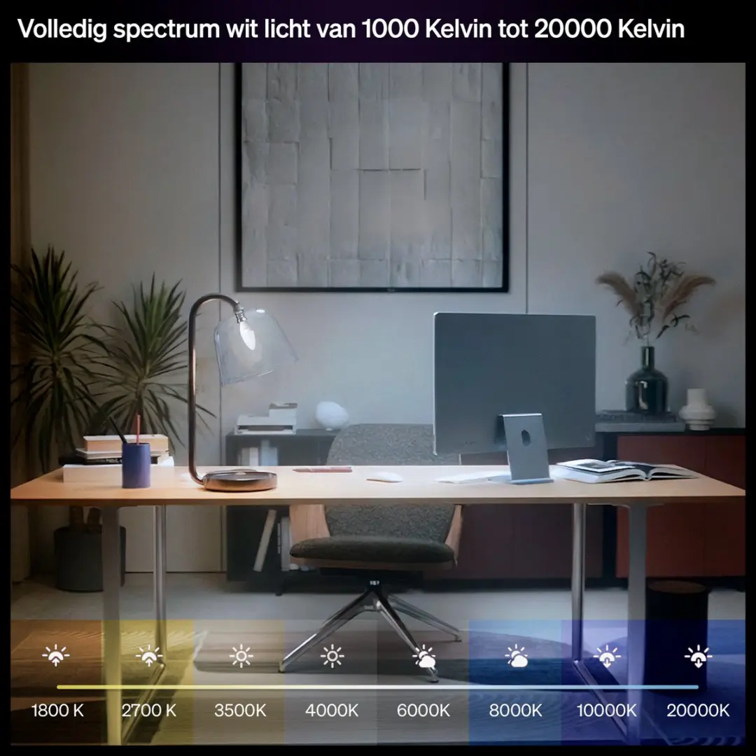 Philips Hue LED Kaarslamp E14 - 2 Stuks - Mat Glas - 3.7W