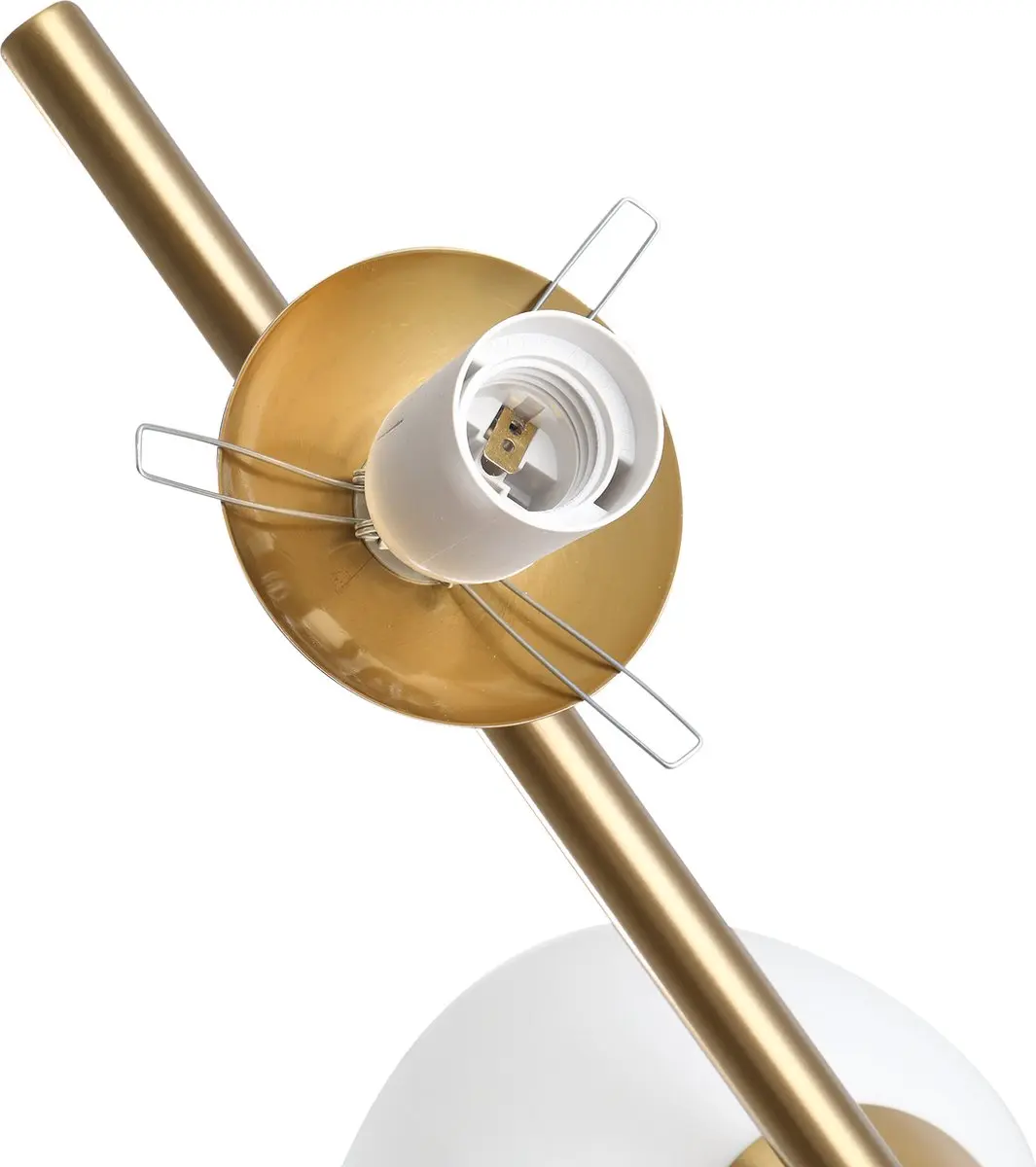 Homcom Staande Lamp 2x E27 Goud
