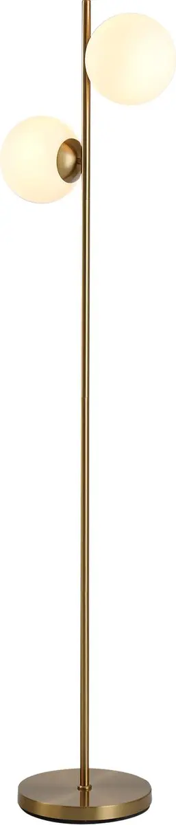 Homcom Staande Lamp 2x E27 Goud