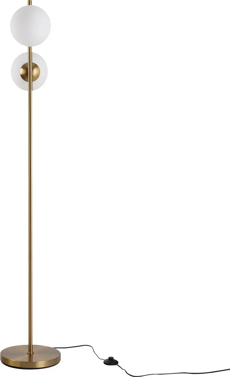 Homcom Staande Lamp 2x E27 Goud