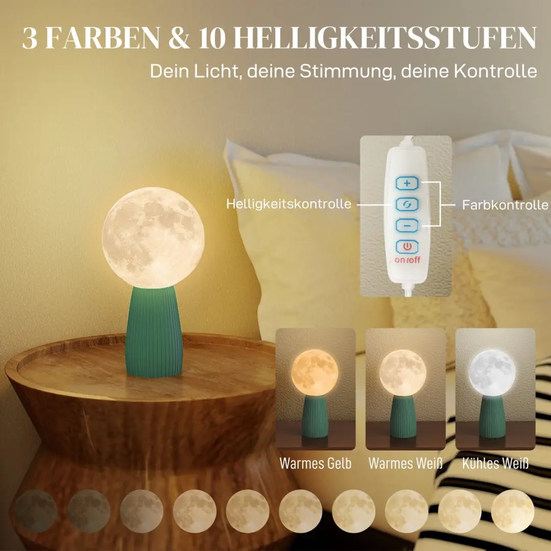 Homcom LED Tafellamp 3,5W - 15x15x27,5cm Wit