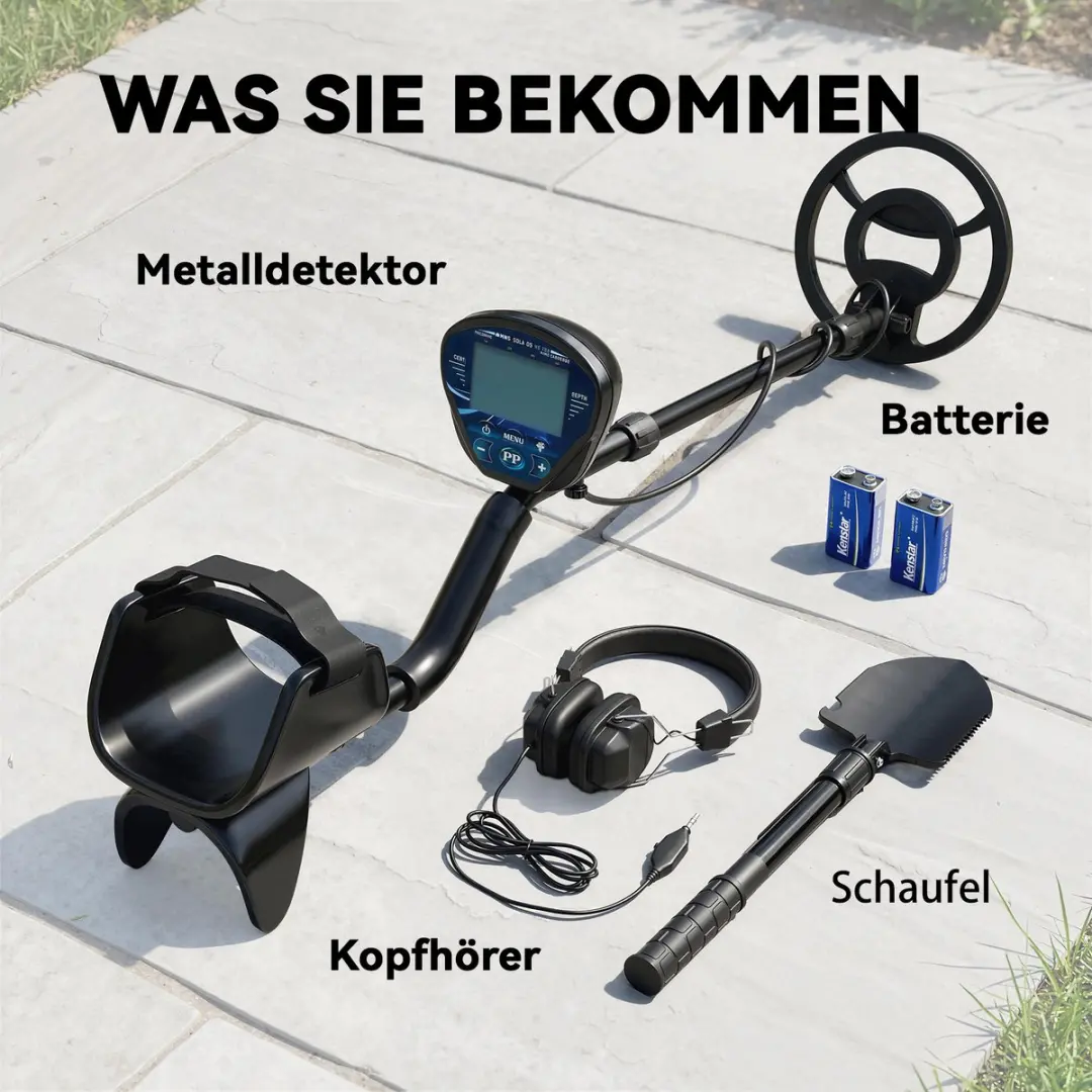 Outsunny Metaaldetector ABS-106 - 22cm Zoekspoel - Zwart