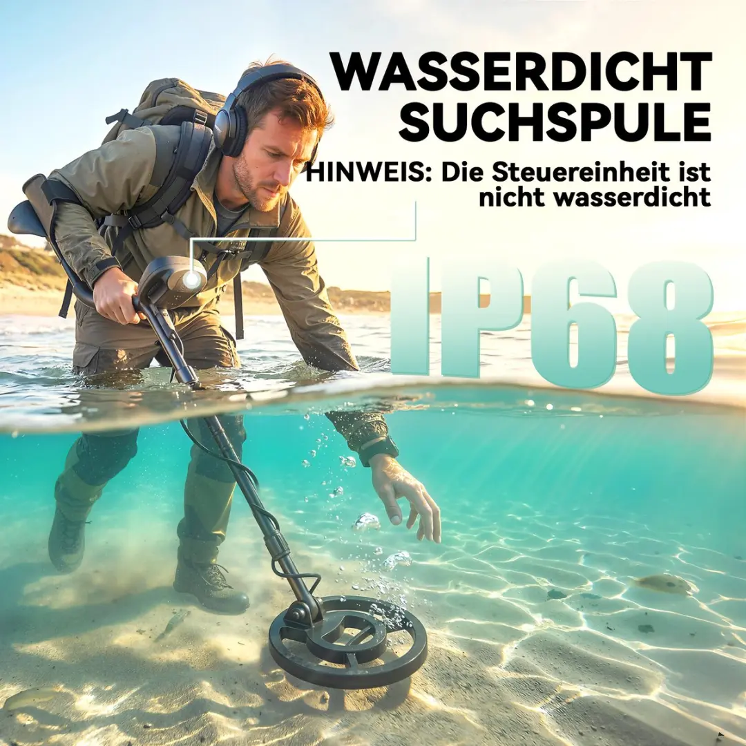 Outsunny Metaaldetector ABS-106 - 22cm Zoekspoel - Zwart