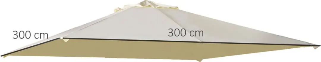 Outsunny Partytentdak 300cm - Beige