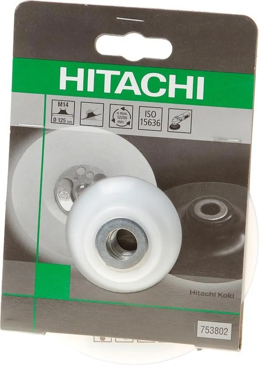 Hikoki 753802 Middelharde Steunschijf 125mm