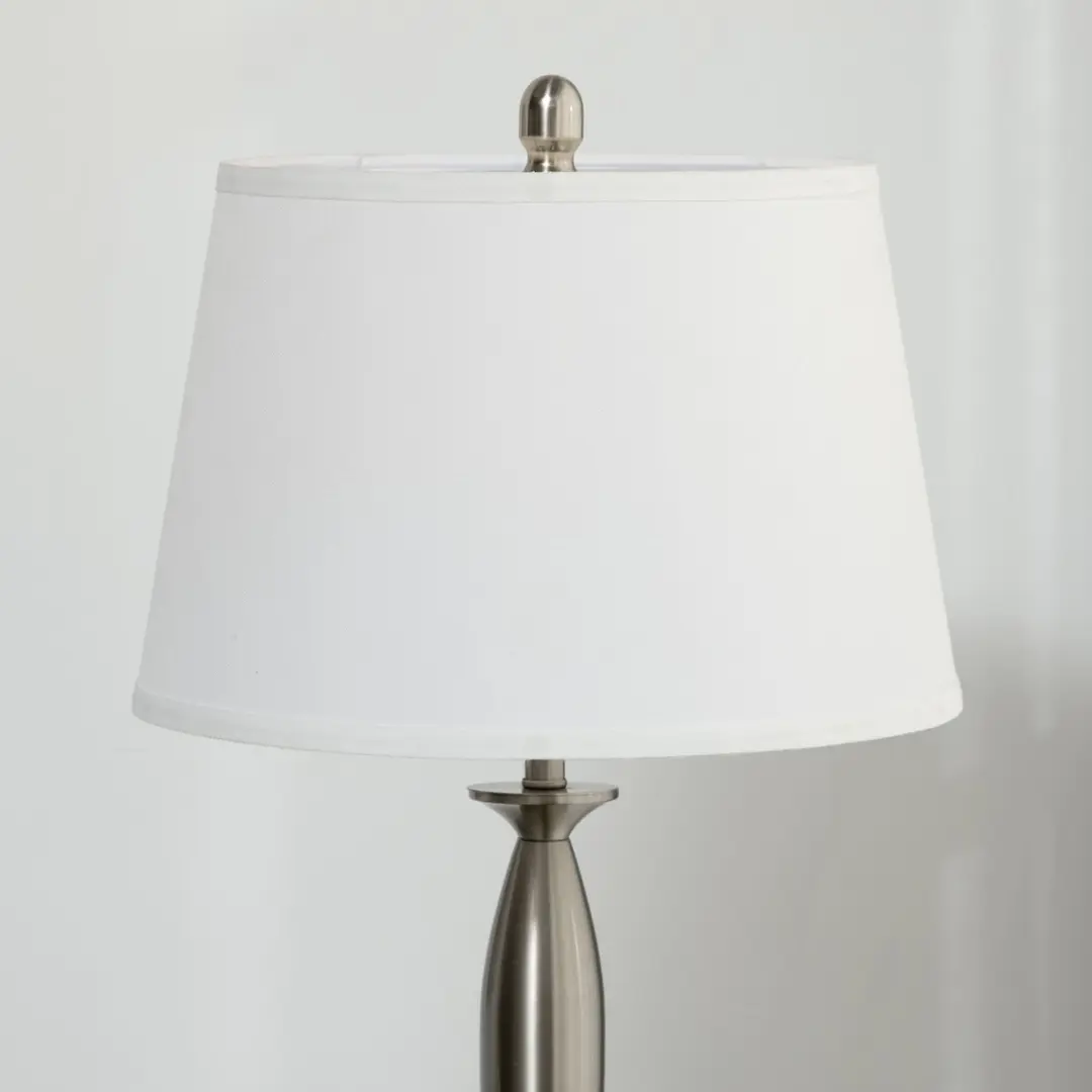 Homcom Stehlampe Set - 3 lampen - 162 cm - Zilver/Wit