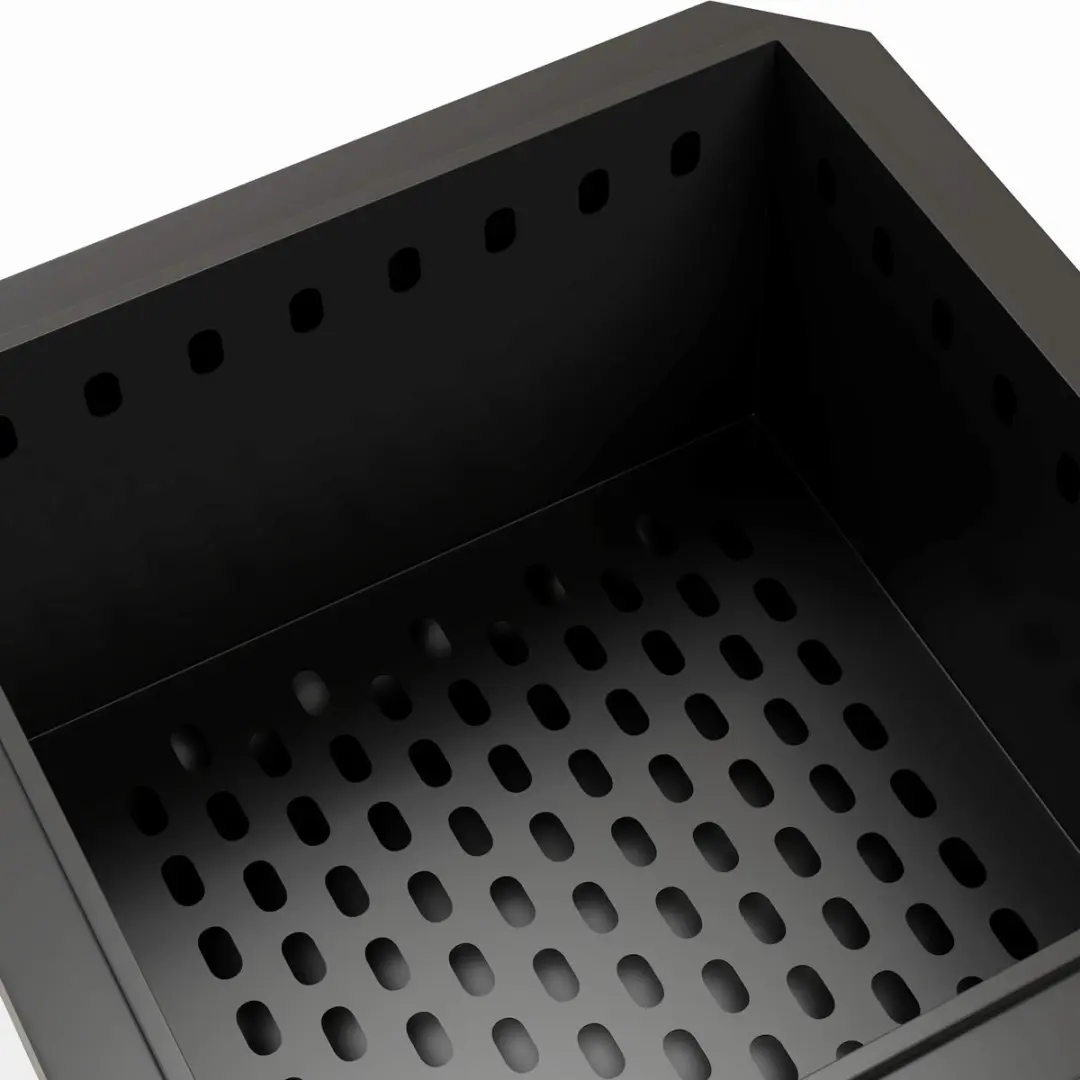 Outsunny Smokeless Stove Metall 48x48x41cm - Zwart