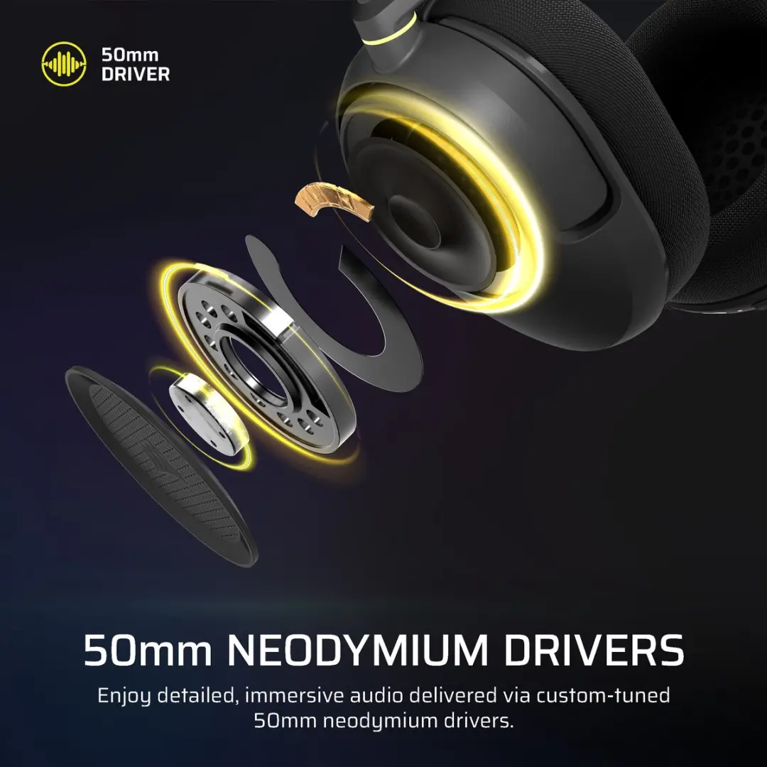 Corsair HS35 V3 Draadloze Gaming Headset - 30 uur - Zwart - afbeelding 6 van 6