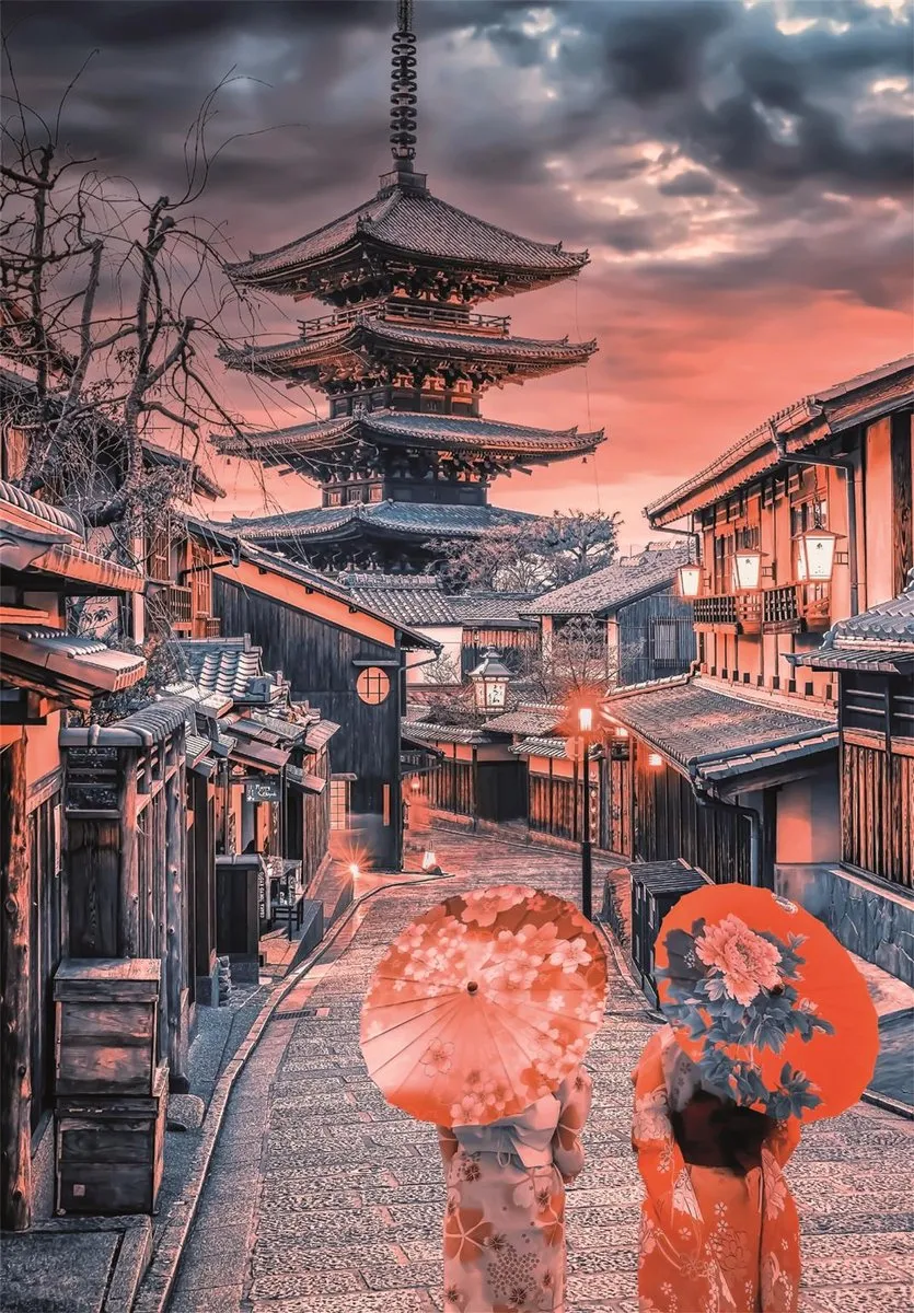 Clementoni Avond in Kyoto Puzzel 500 Stuks - Multikleur