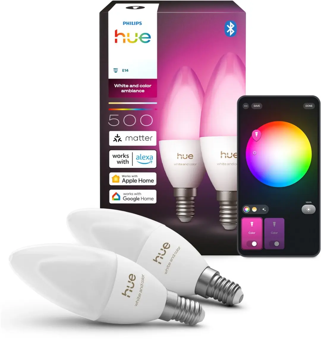 Philips Hue LED Kaarslamp E14 RGBW
