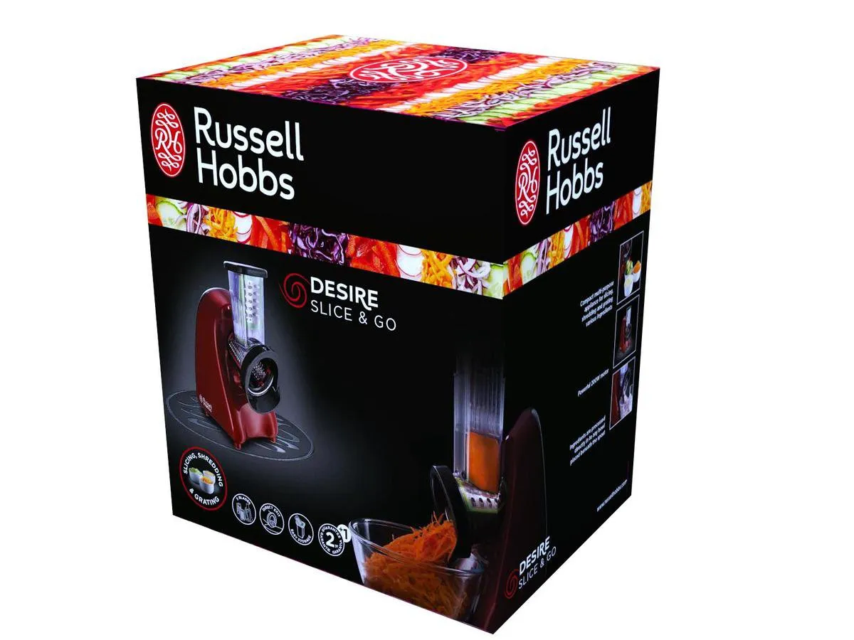 Russell Hobbs Slice & Go Desire Keukenmachine - 200W - Rood