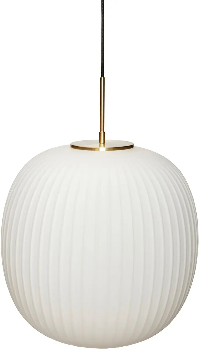 Hübsch Serene Brass Hanglamp - 1 Lichtpunt - Wit