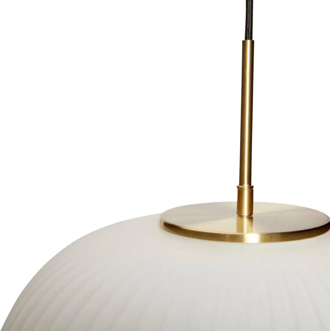 Hübsch Serene Brass Hanglamp - 1 Lichtpunt - Wit