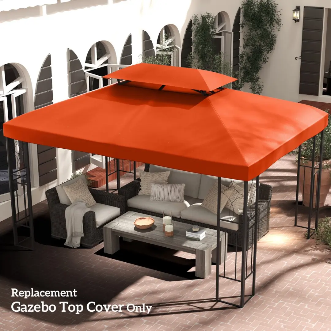 Outsunny Vervangend Dak Tuinpaviljoen 3x3/3x4m - Rood