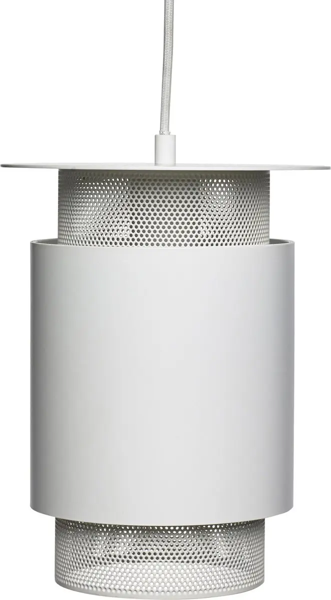 Hübsch Hanglamp Wit Metaal Mesh