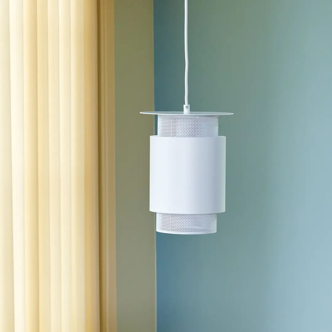 Hübsch Hanglamp Wit Metaal Mesh